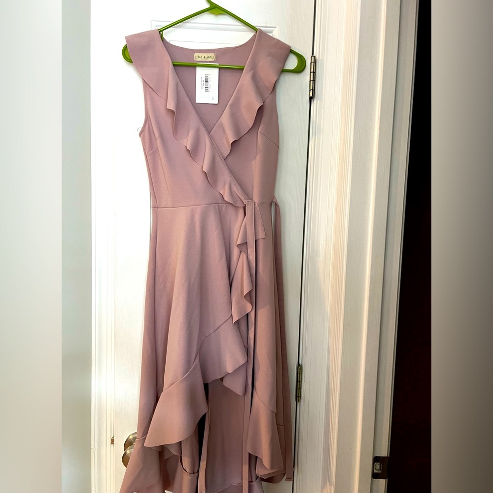 NEW Pixi and Ivy Dusty Rose Ruffle Dress